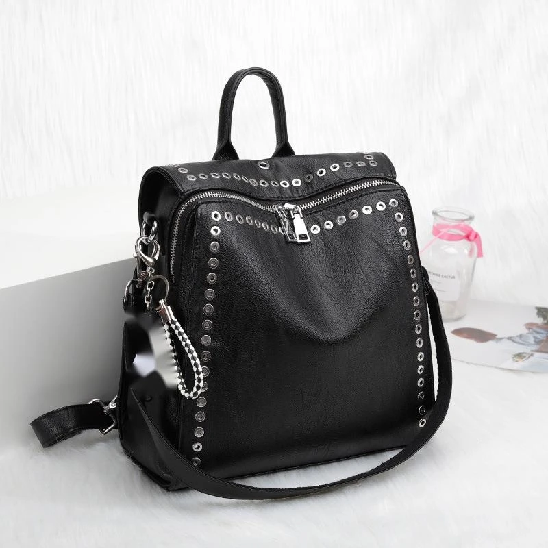 2022 New Women Genuine Leather Backpack Rivet Multifunctional Backpack Female Travel Bag Teenage Girls Fashion Schoolbag
2022 New Women Genuine Leather Backpack Rivet Multifunctional Backpack Female Travel Bag Teenage Girls Fashion Schoolbag