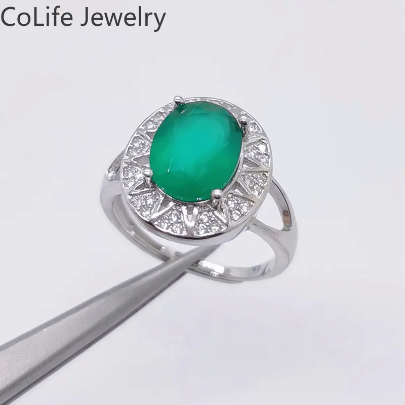 100% Natural Green Chalcedony Silver Ring 8mm*10mm 3ct Chalcedony Ring Solid 925 Silver Jewelry with Gold Plating
100% Natural Green Chalcedony Silver Ring 8mm*10mm 3ct Chalcedony Ring Solid 925 Silver Jewelry with Gold Plating