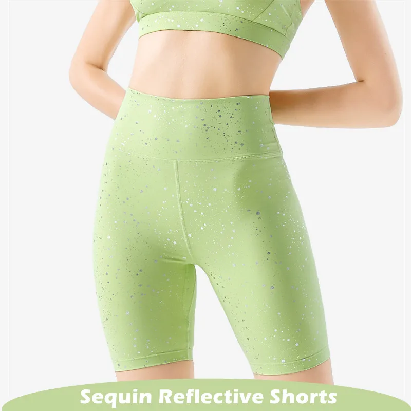 Nude Sexy Fitness Yoga Shorts Fashion Double Brushed Sequin Shiny Tight Bottoms Solid Running Elasticity Sports Quarter Shorts
Nude Sexy Fitness Yoga Shorts Fashion Double Brushed Sequin Shiny Tight Bottoms Solid Running Elasticity Sports Quarter Shorts