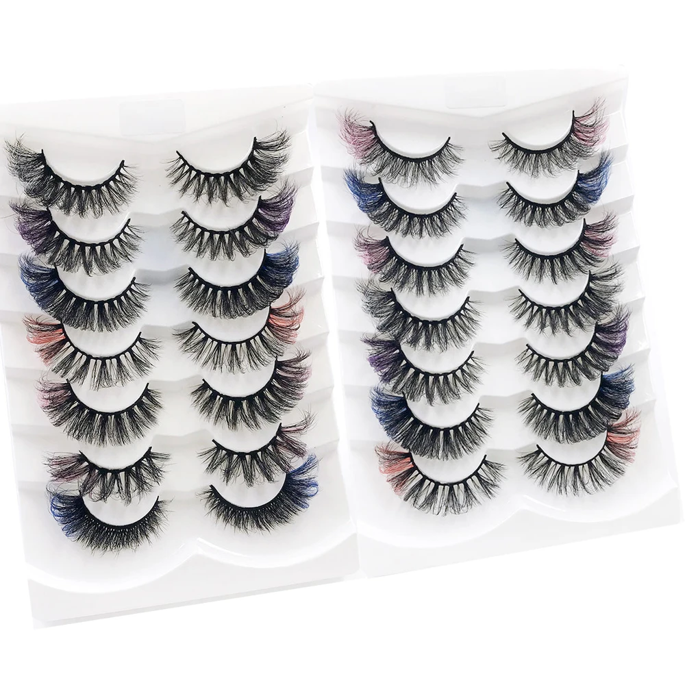 7 пар объемных цветных ресниц смешанные цвета красный синий фиолетовый розовый накладные ресницы натуральные пушистые мягкие ресницы наращивание ресниц макияж
7 пар объемных цветных ресниц смешанные цвета красный синий фиолетовый розовый накладные ресницы натуральные пушистые мягкие ресницы наращивание ресниц макияж