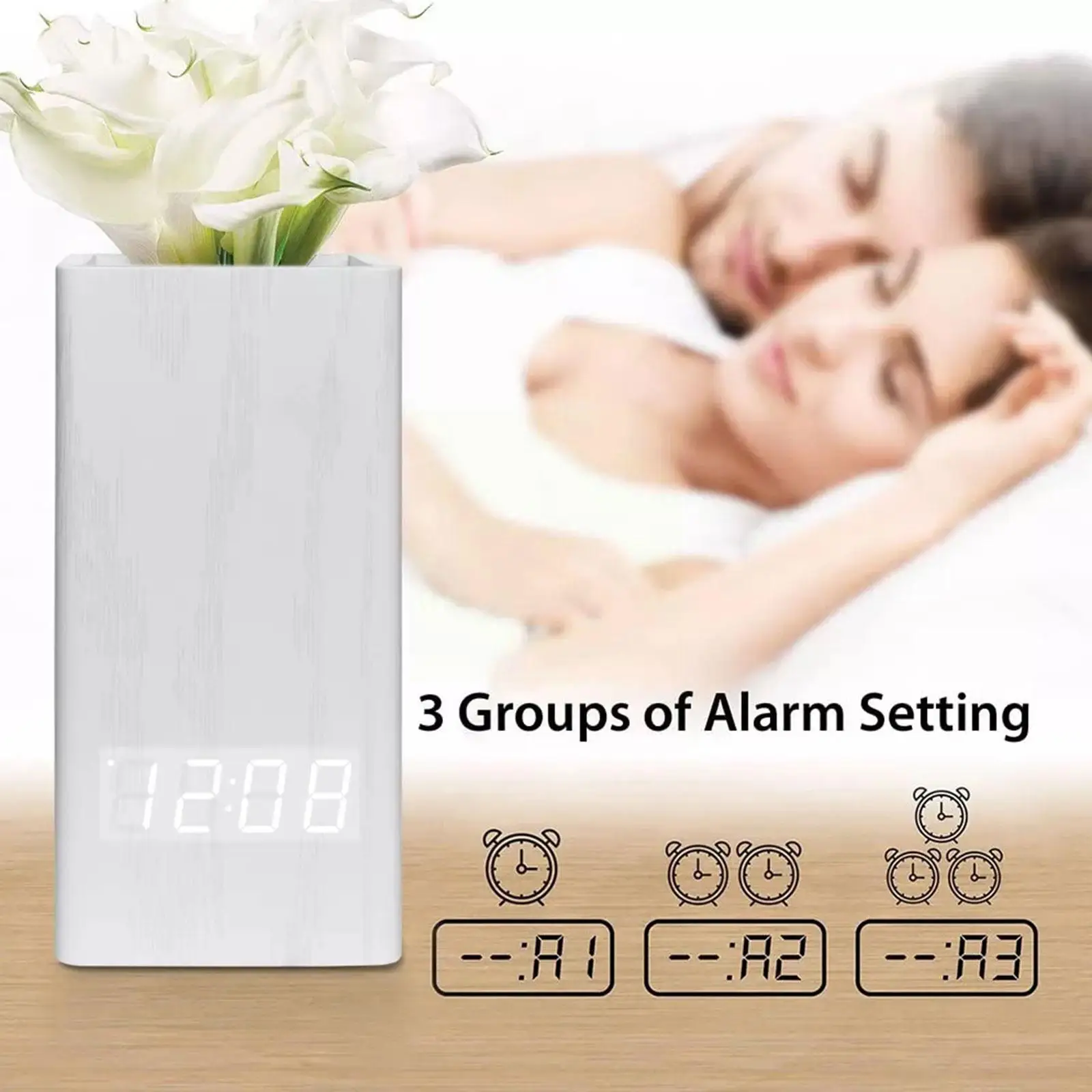 Voice Control Digital Wooden Pen Holder Alarm Clock Organizer Desktop Creative LED Student Operated USB/Battery Pencil E0U5
Voice Control Digital Wooden Pen Holder Alarm Clock Organizer Desktop Creative LED Student Operated USB/Battery Pencil E0U5