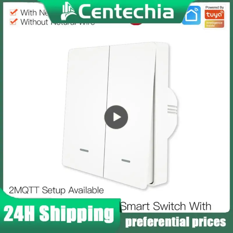 1PCS Tuya Smart Light Switch No Neutral Wire No Capacitor Needed Smart Life 2/3 Way Works with Alexa Home 2mqtt
1PCS Tuya Smart Light Switch No Neutral Wire No Capacitor Needed Smart Life 2/3 Way Works with Alexa Home 2mqtt