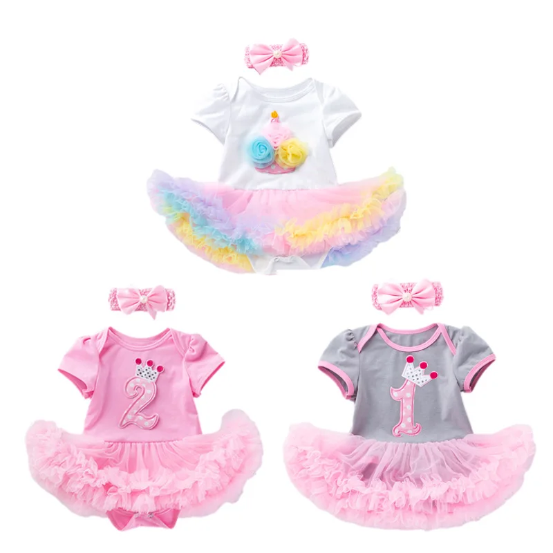 Summer Baby Girl Romper Tutu Dress Headband Sets Princess Girls Birthday Clothing Gift Cotton Lace Bow Newborn Jumpsuits 0-24M
Summer Baby Girl Romper Tutu Dress Headband Sets Princess Girls Birthday Clothing Gift Cotton Lace Bow Newborn Jumpsuits 0-24M
