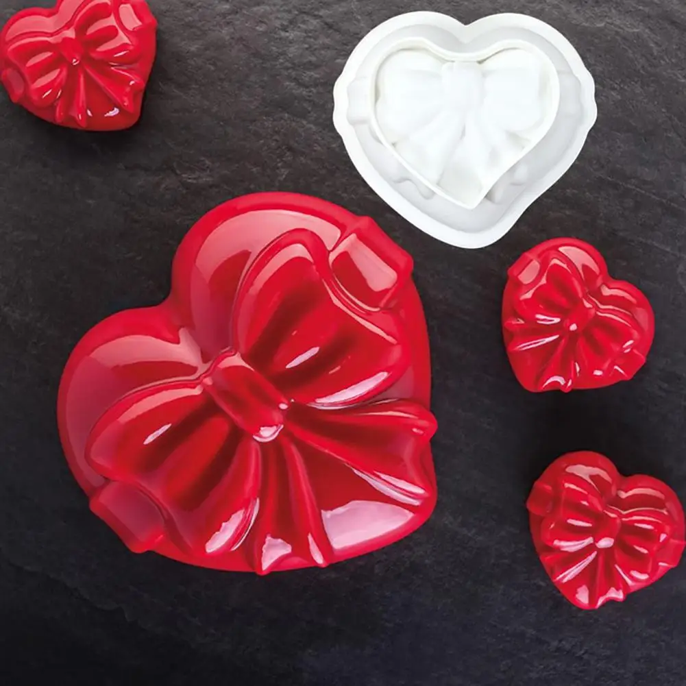 3D Bowknot Heart Silicone Mould DIY Creative Chocolate Candy Making Mould For Valentine's Day Cake Decor Baking Accessories
3D Bowknot Heart Silicone Mould DIY Creative Chocolate Candy Making Mould For Valentine's Day Cake Decor Baking Accessories