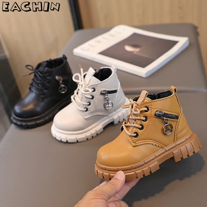 Autumn Winter Children's Shoes Fashion Leather Boots Boys Side Zipper Non-slip Outdoor Boots Baby Girls Waterproof Boots Casual 
Autumn Winter Children's Shoes Fashion Leather Boots Boys Side Zipper Non-slip Outdoor Boots Baby Girls Waterproof Boots Casual