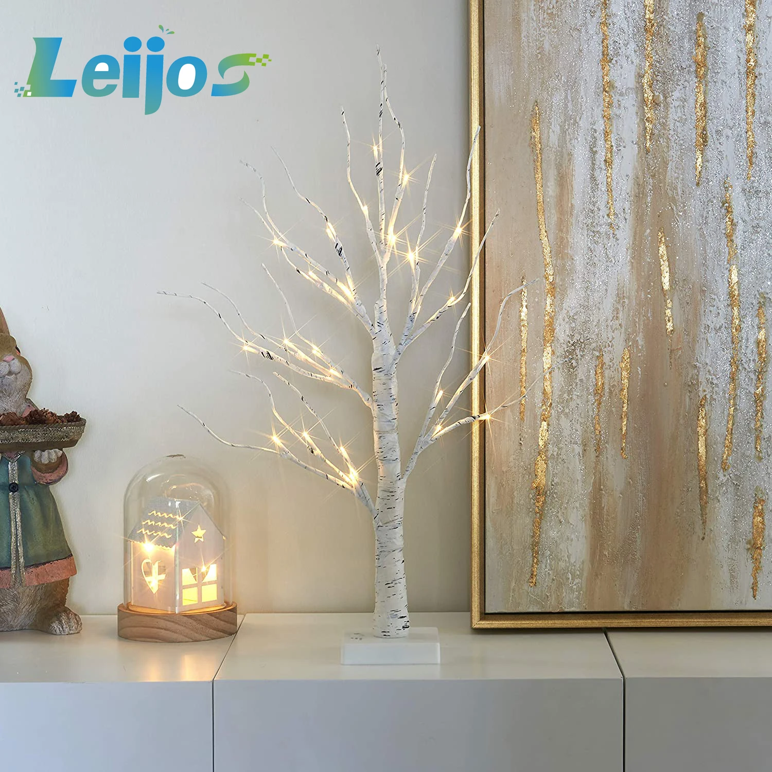 24” 2FT Lighted Birch Tree Battery Powered Timer Warm White LED Artificial Branch Tree for Home Party Festival Wedding Decor
24” 2FT Lighted Birch Tree Battery Powered Timer Warm White LED Artificial Branch Tree for Home Party Festival Wedding Decor