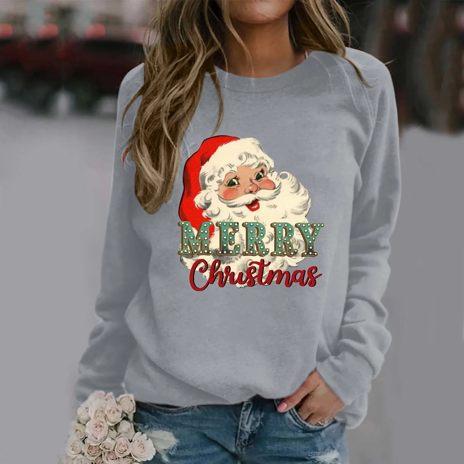 Women's Merry Christmas Print Top Blouse Long-sleeved O Neck Sweatshirt Casual Blouses Shirt Vintage Hoodies Tunic Length Hoodie
Women's Merry Christmas Print Top Blouse Long-sleeved O Neck Sweatshirt Casual Blouses Shirt Vintage Hoodies Tunic Length Hoodie