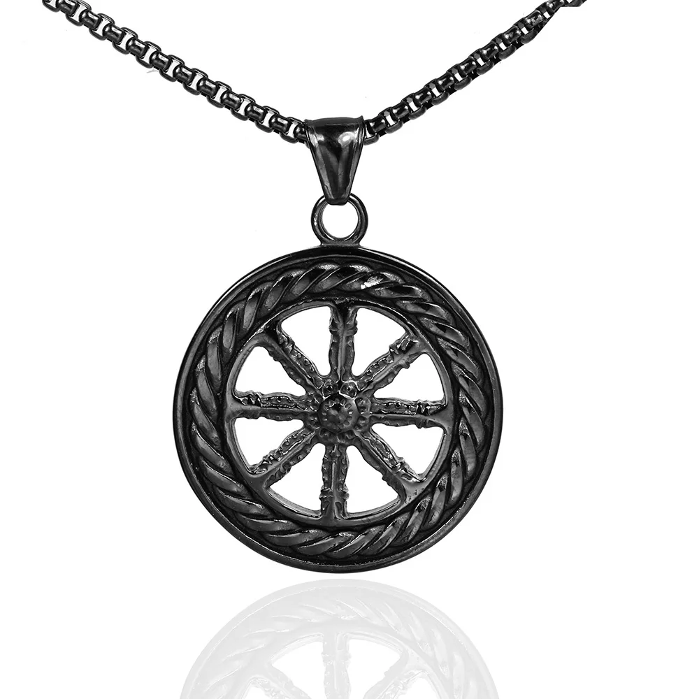 Vintage Viking Valknut Necklace Pendant Stainless Steel Norse Odin Ouroboros Compass Necklace Men Amulet Jewelry
Vintage Viking Valknut Necklace Pendant Stainless Steel Norse Odin Ouroboros Compass Necklace Men Amulet Jewelry