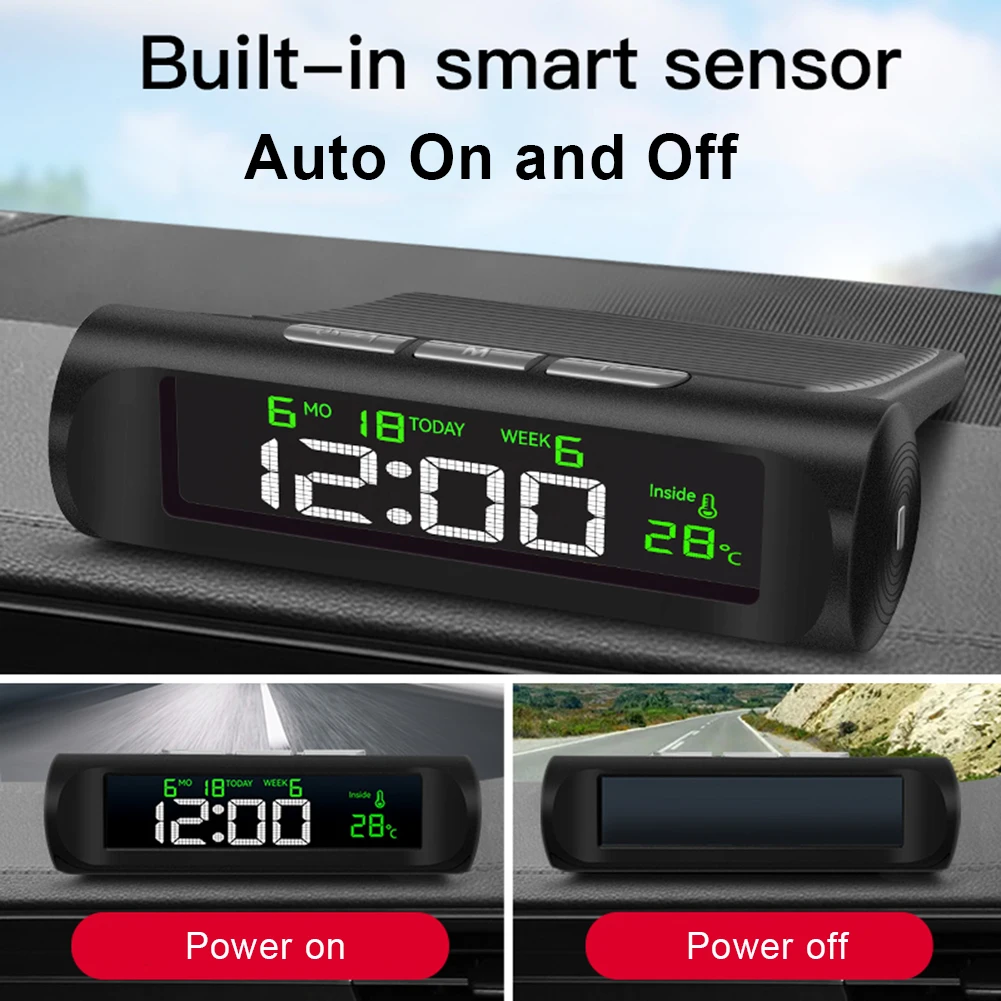 Automatic Car Clock Time and Temperature Display Electronic Clock Thermometer Calendar Auto On and Off Auto Accessories
Automatic Car Clock Time and Temperature Display Electronic Clock Thermometer Calendar Auto On and Off Auto Accessories