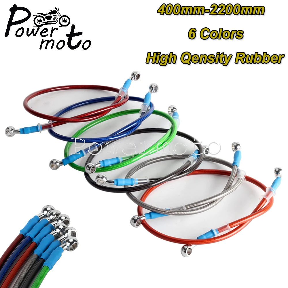 400mm-2200mm Motorcycle Rubber Braided Hydraulic Brake Hose Line Cable For Harley Honda Yamaha Suzuki Kawasaki BMW MX Dirt Bike 
400mm-2200mm Motorcycle Rubber Braided Hydraulic Brake Hose Line Cable For Harley Honda Yamaha Suzuki Kawasaki BMW MX Dirt Bike