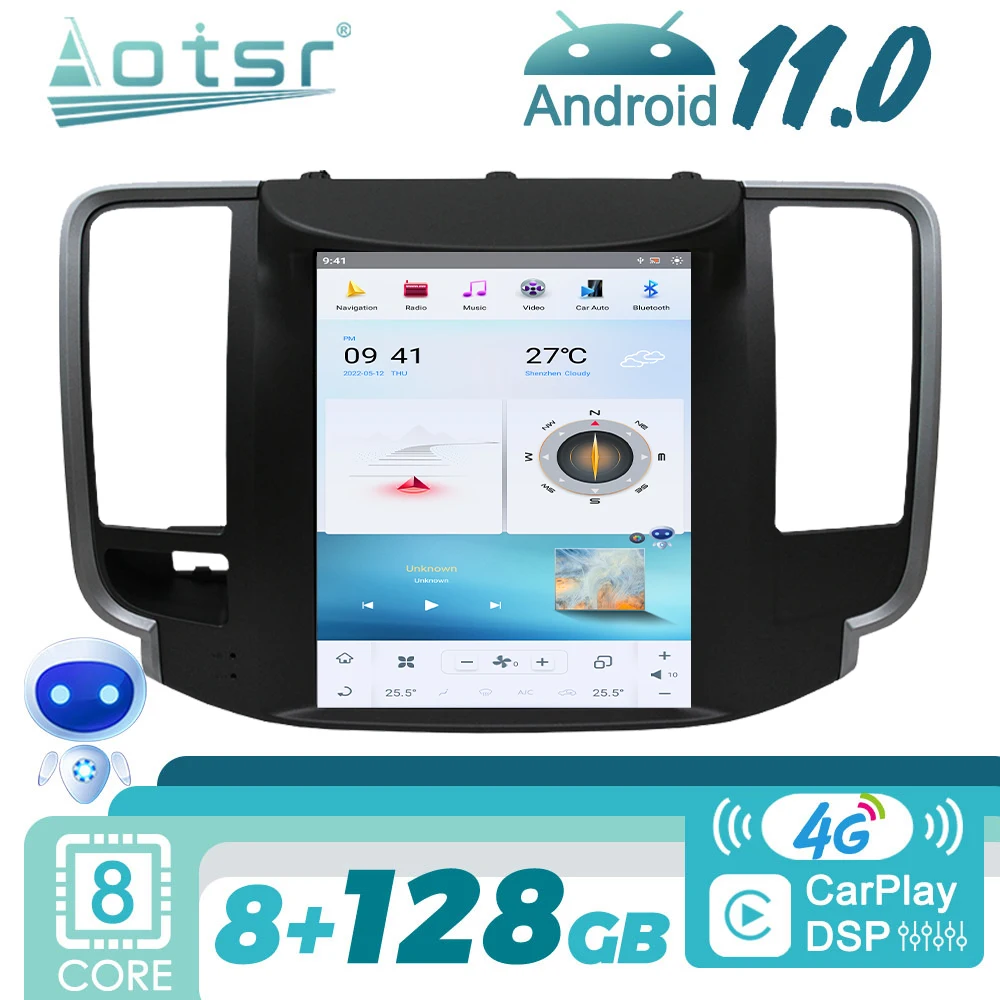 Android 11 для Nissan Teana 2008 - 2011 автомобильное радио, стереоприемник, Авторадио, мультимедийный плеер, GPS-навигация, экран головного устройства
Android 11 для Nissan Teana 2008 - 2011 автомобильное радио, стереоприемник, Авторадио, мультимедийный плеер, GPS-навигация, экран головного устройства