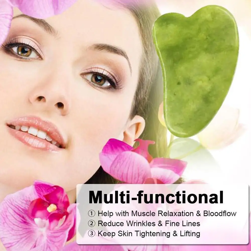 Facial Beauty Scraping Massage Natural Stone Jade Tools Firm Skin Care Face Gua Sha SPA Physical Therapy Gue Roller Tools
Facial Beauty Scraping Massage Natural Stone Jade Tools Firm Skin Care Face Gua Sha SPA Physical Therapy Gue Roller Tools