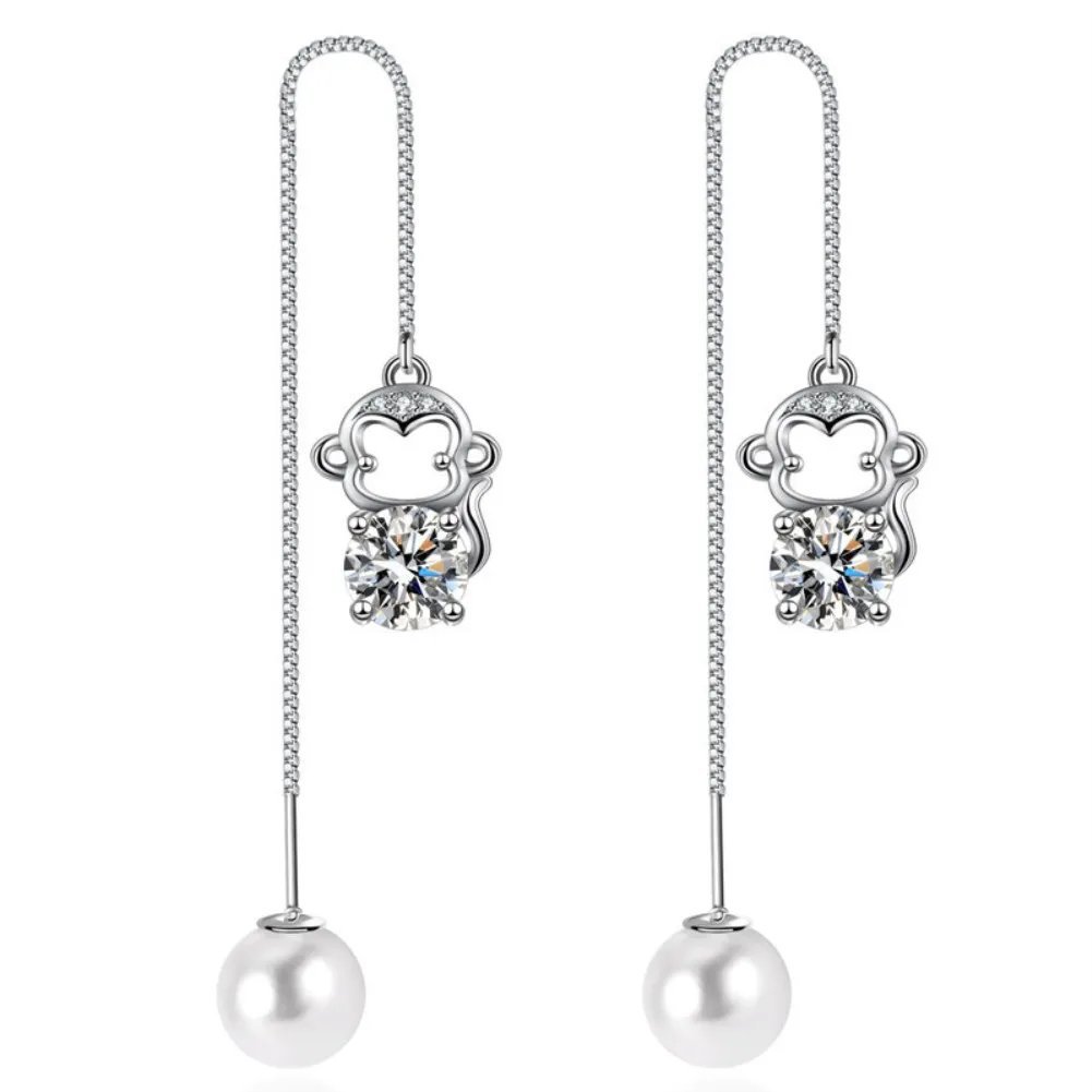 2020 New Zodiac Monkey EarLine Female Temperament Long Imitation Silver Earrings Korean Jewelry
2020 New Zodiac Monkey EarLine Female Temperament Long Imitation Silver Earrings Korean Jewelry