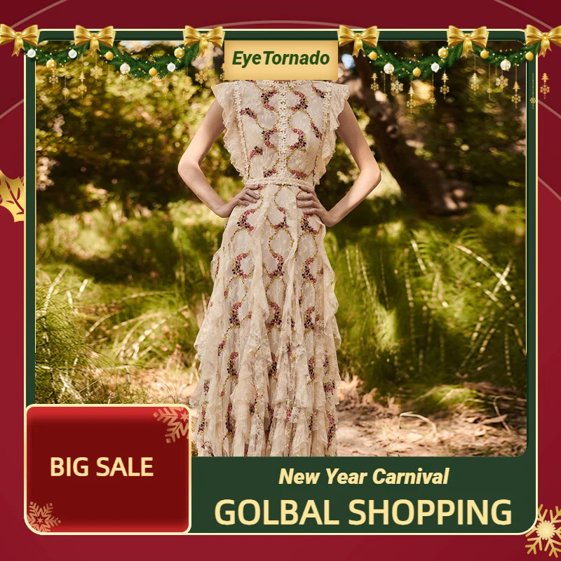 Women Summer Dress Temperament Lace Gauze Embroidered Vintage 2020 Retro Long Sleeveless Beach Boho Maxi Dress
Women Summer Dress Temperament Lace Gauze Embroidered Vintage 2020 Retro Long Sleeveless Beach Boho Maxi Dress