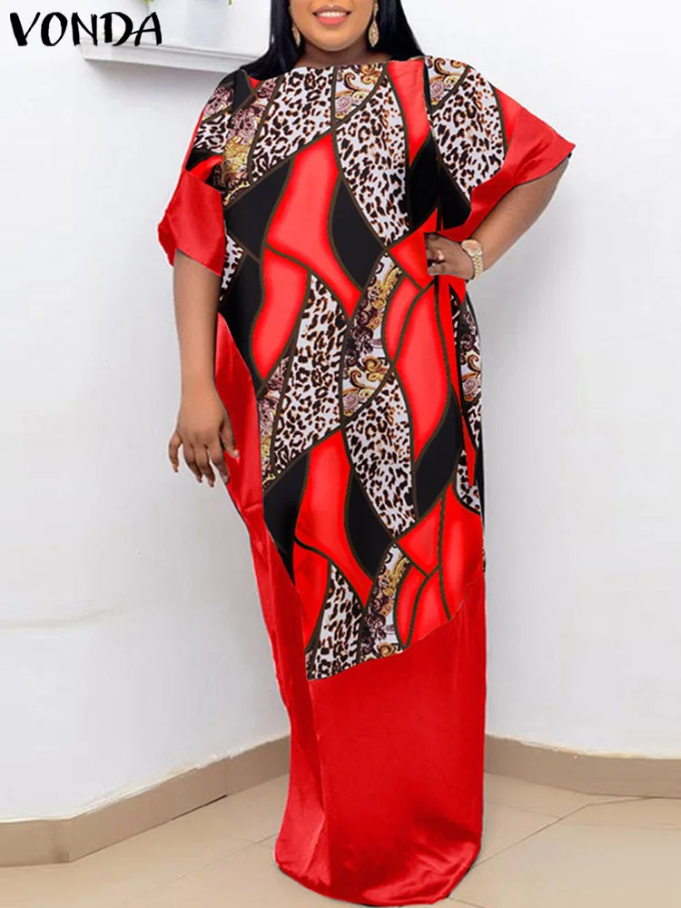 Женское повседневное летнее платье VONDA, Макси-Платье с принтом и полурукавом, праздничный сарафан с круглым вырезом, Макси-Платья с цветочны...
Женское повседневное летнее платье VONDA, Макси-Платье с принтом и полурукавом, праздничный сарафан с круглым вырезом, Макси-Платья с цветочны...