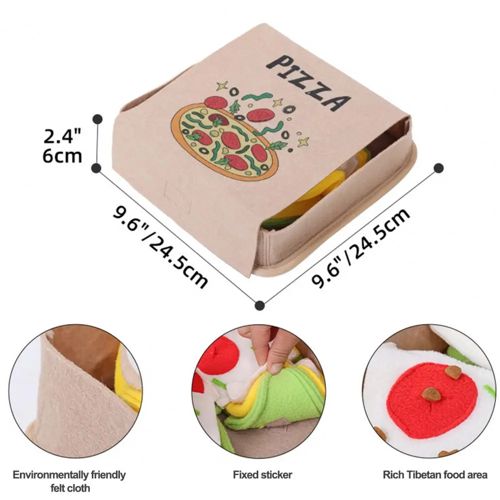 

Non-slip Stress Relieve Mat Pet Sniffing Toy Stimulate Dog's Mind with Pizza Box Snuffle Mats Slow Feeder Treat Dispenser