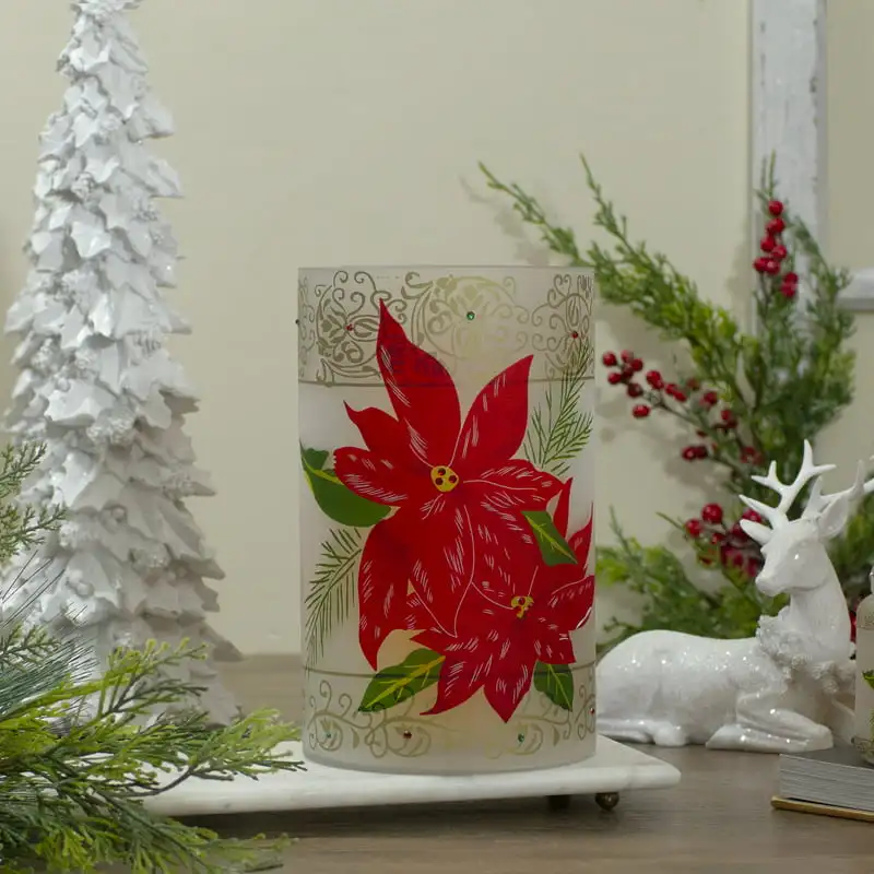 Set Wonderful Hand-Painted Red Poinsettias and Gold Flameless Glass Christmas Candle Holder Set - An Ideal Decoration for Your H
Set Wonderful Hand-Painted Red Poinsettias and Gold Flameless Glass Christmas Candle Holder Set - An Ideal Decoration for Your H