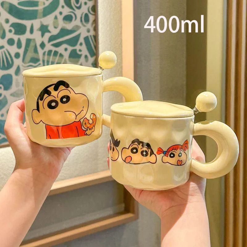 Kawaii Crayon Shin-Chan Cartoon 400Ml Couple Coffee Milk with Lid Ceramics Mug Water Cup Exquisite Animation Peripherals Gift
Kawaii Crayon Shin-Chan Cartoon 400Ml Couple Coffee Milk with Lid Ceramics Mug Water Cup Exquisite Animation Peripherals Gift