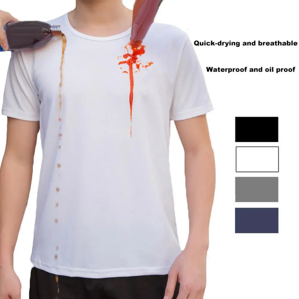 Anti-Dirty Waterproof Men T Shirt Creative Hydrophobic Stainproof Breathable Antifouling Quick Dry Top Short Sleeve Hiking shirt
Anti-Dirty Waterproof Men T Shirt Creative Hydrophobic Stainproof Breathable Antifouling Quick Dry Top Short Sleeve Hiking shirt