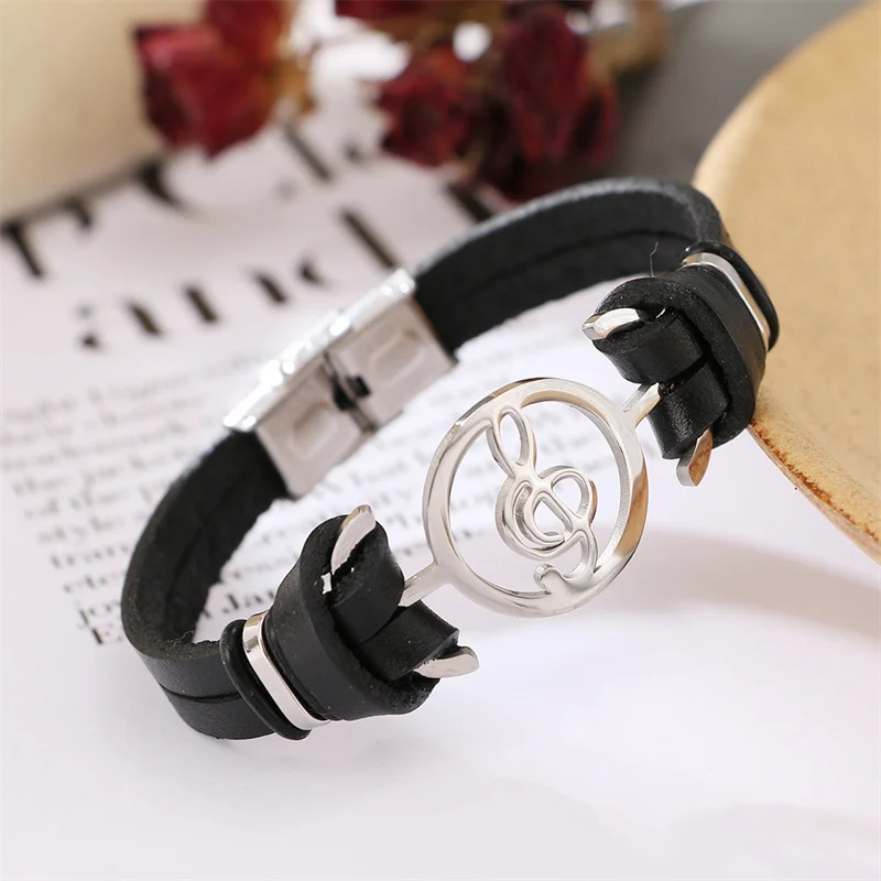 2022 New Fashion Music Symbol Leather Bracelet Men Classic Style Double Layer Leather Bracelet For Men Jewelry Gift
2022 New Fashion Music Symbol Leather Bracelet Men Classic Style Double Layer Leather Bracelet For Men Jewelry Gift