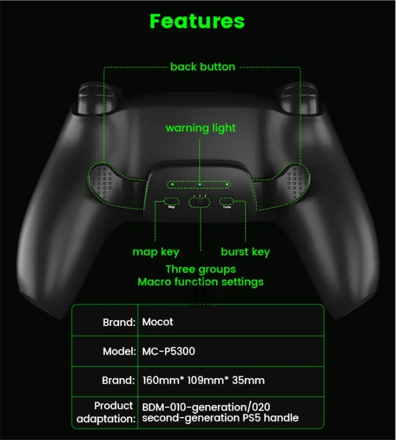 NEW eXtremeRate Programable RISE 4.0 Remap Kit, Upgrade Board & Redesigned Back Shell & 4 Back Buttons for PS5 Controller
NEW eXtremeRate Programable RISE 4.0 Remap Kit, Upgrade Board & Redesigned Back Shell & 4 Back Buttons for PS5 Controller