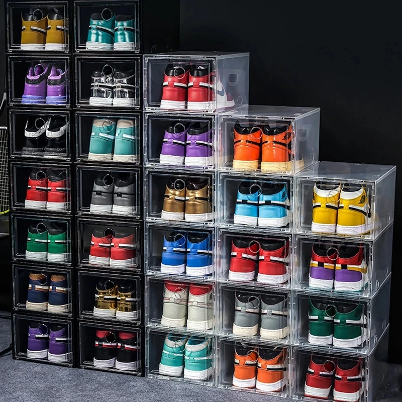 Shoe Box High Permeability Plastic Storage Box Transparent Shoe Box Flip Basketball Shoes Storage Artifact Plastic Shoe Cabinet
Shoe Box High Permeability Plastic Storage Box Transparent Shoe Box Flip Basketball Shoes Storage Artifact Plastic Shoe Cabinet