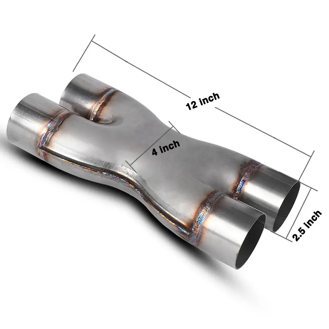 Dual 2.5" X Pipe Universal Stainless Steel Stamped Crossover Exhaust Tail Pipe Corrosion Resistance And Waterproof Easy Clean 
Dual 2.5" X Pipe Universal Stainless Steel Stamped Crossover Exhaust Tail Pipe Corrosion Resistance And Waterproof Easy Clean