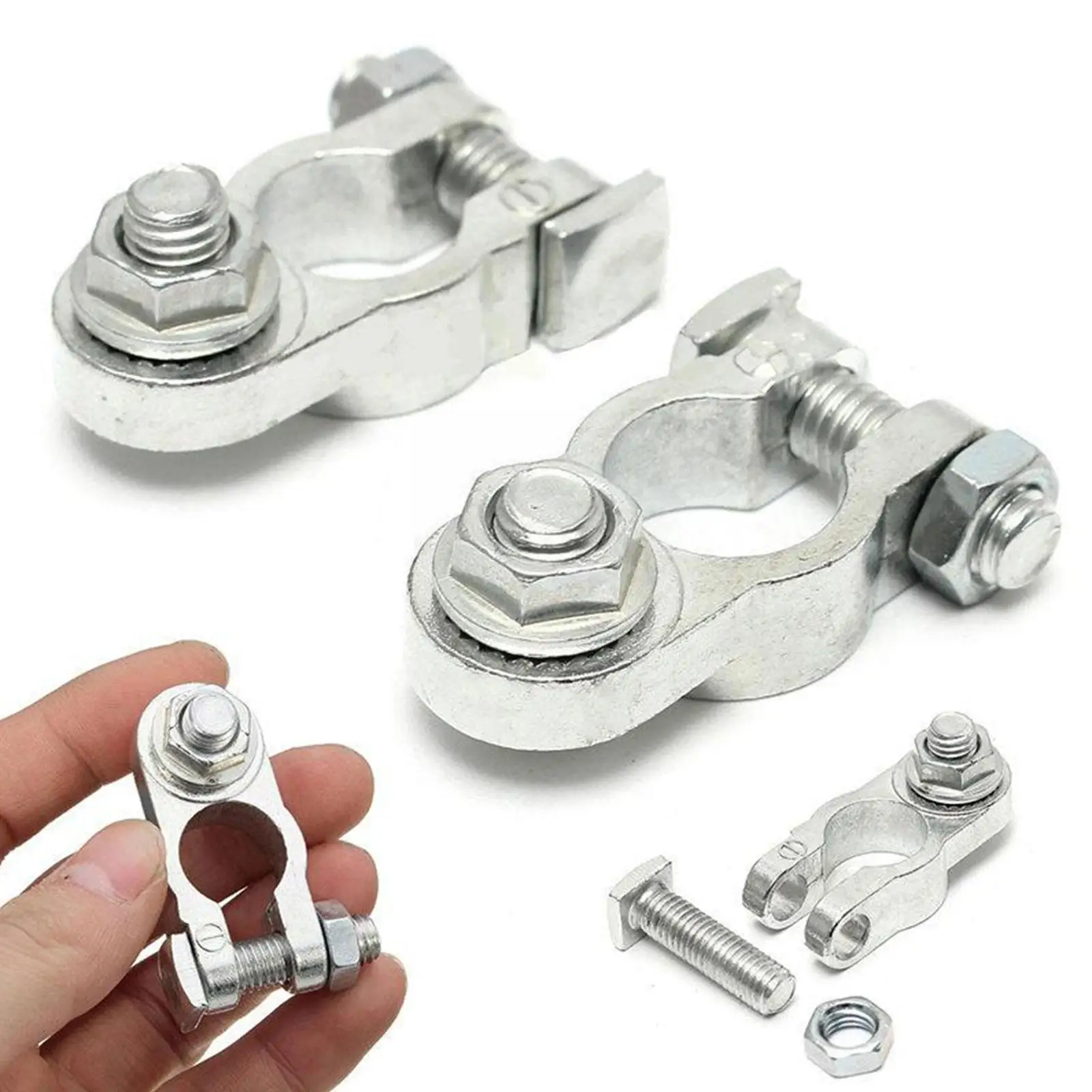 1Pair Battery Terminal Clamps Adjustable Conductive Caps Heavy Duty Stud Type Cable Positive Negative For Motorcycle Boat
1Pair Battery Terminal Clamps Adjustable Conductive Caps Heavy Duty Stud Type Cable Positive Negative For Motorcycle Boat