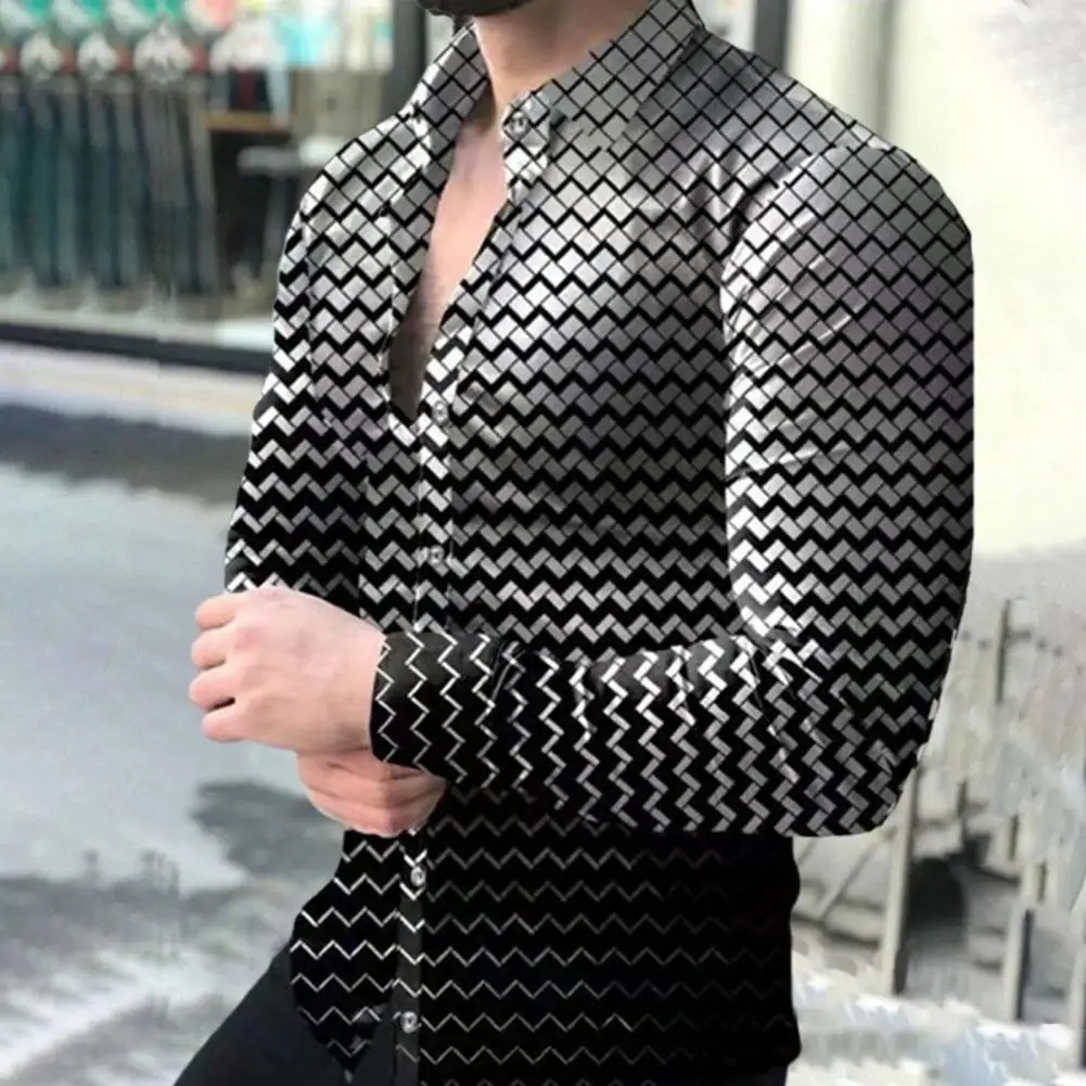 Regular Men Casual Shirt Long-lasting Polyester Men Top Single Breasted Plaid Men Casual Shirt
Regular Men Casual Shirt Long-lasting Polyester Men Top Single Breasted Plaid Men Casual Shirt