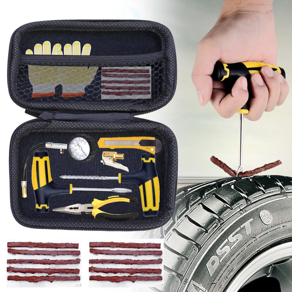 2023 Car Tire Repair Tool Tire Repair Kit Studding Tool Set Auto Bike Tubeless Tire Tyre Puncture Plug Garage Car Accessories
2023 Car Tire Repair Tool Tire Repair Kit Studding Tool Set Auto Bike Tubeless Tire Tyre Puncture Plug Garage Car Accessories
