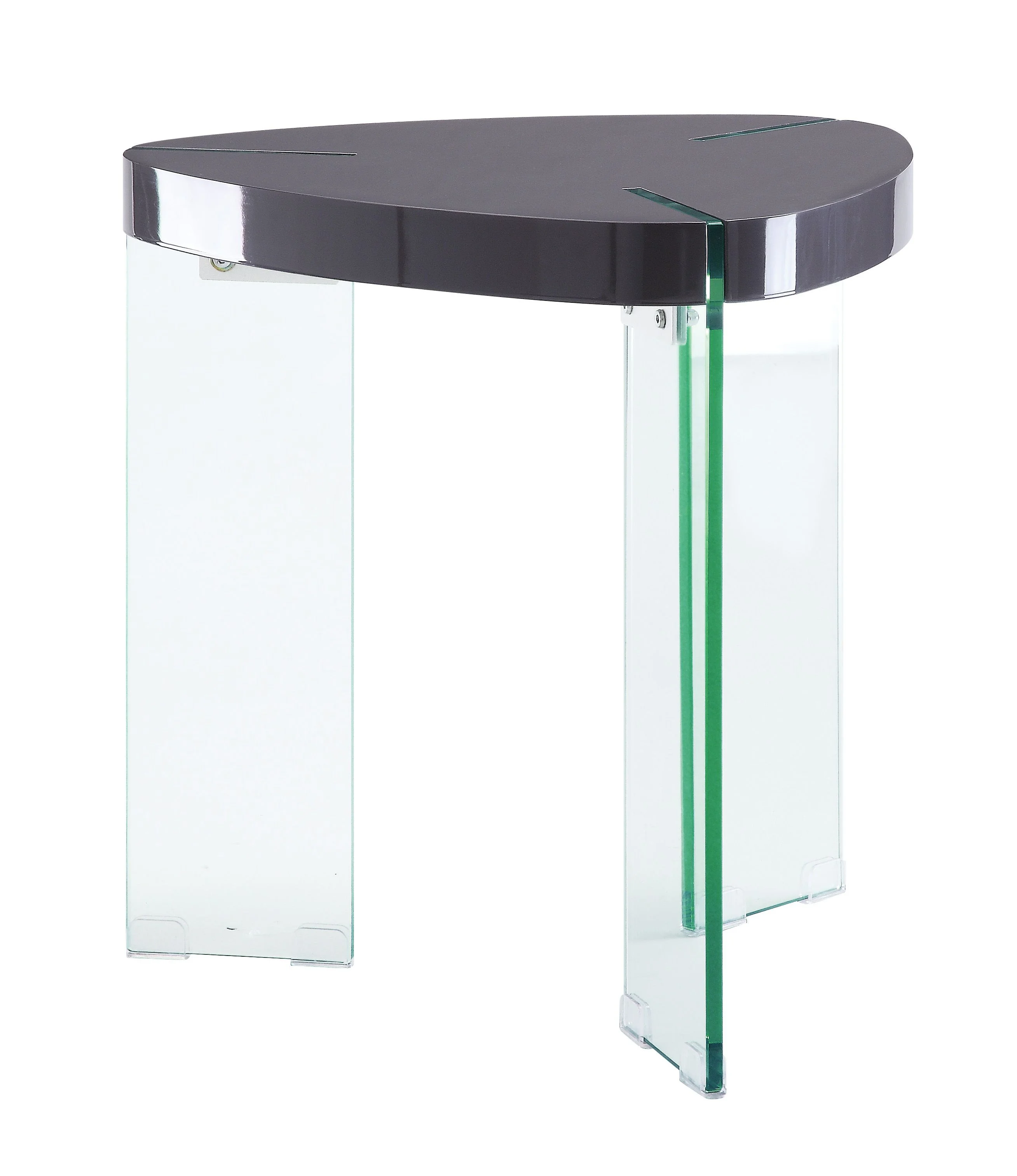 

Noland End Table, Gray High Gloss & Clear Glass (1Set/2Ctn) 84917