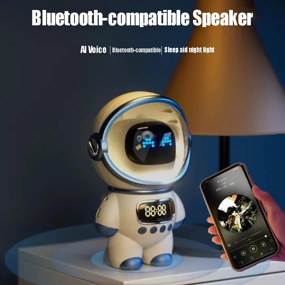 Умный динамик астронавта, Bluetooth-совместимый мини-звуковой бокс, Портативная стереосистема с искусственным интеллектом, интерактивное аудио с будильником, креативный подарок
Умный динамик астронавта, Bluetooth-совместимый мини-звуковой бокс, Портативная стереосистема с искусственным интеллектом, интерактивное аудио с будильником, креативный подарок