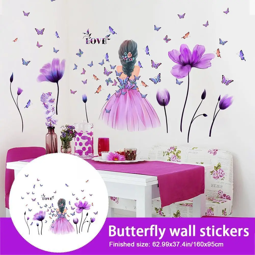 Watercolor Princess On Moon Wall Stickers For Girls Tulip Butterfly Flower Wall Decals Bedroom Decoration Baby Room Wall St A7R1
Watercolor Princess On Moon Wall Stickers For Girls Tulip Butterfly Flower Wall Decals Bedroom Decoration Baby Room Wall St A7R1