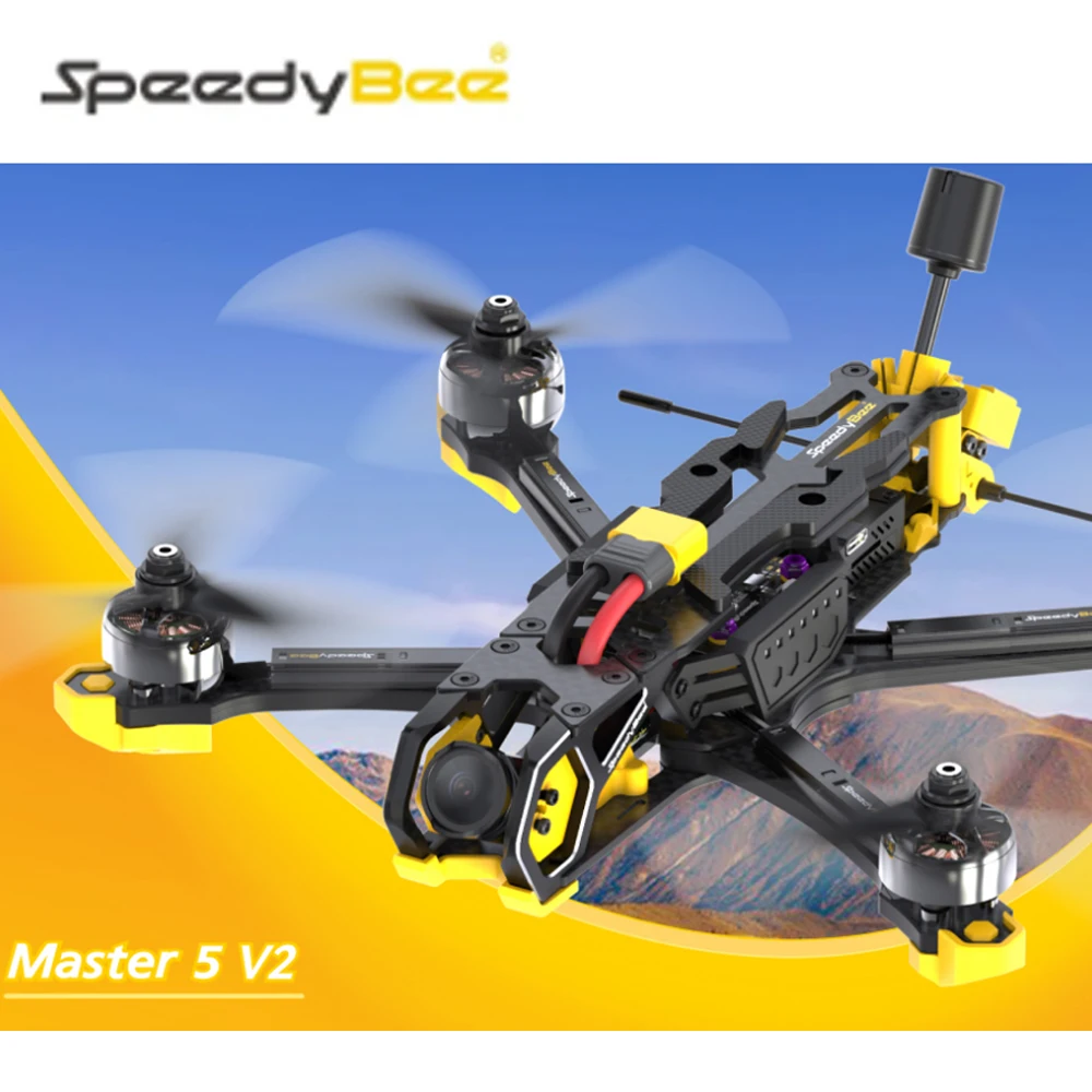 Аналоговый Дрон для фристайла SpeedyBee Master 5 V2 FPV 5 "F722 blheli _ 32 50A 2306 1900KV 6S
Аналоговый Дрон для фристайла SpeedyBee Master 5 V2 FPV 5 "F722 blheli _ 32 50A 2306 1900KV 6S
