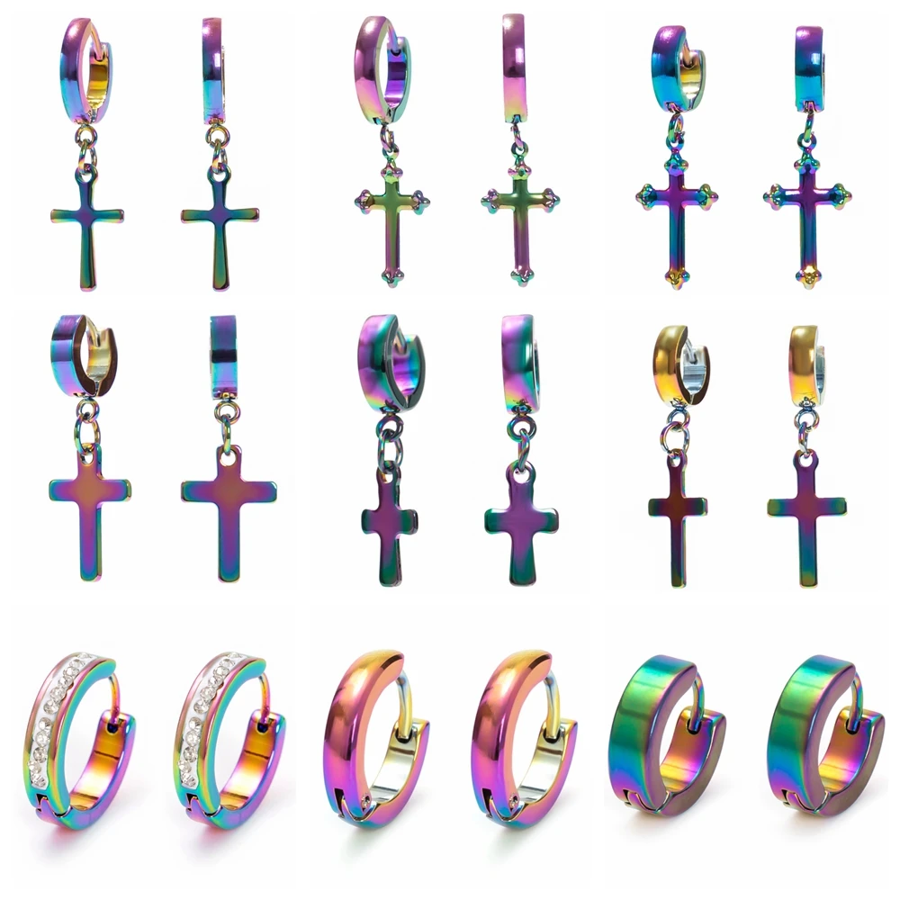 Серьги-клипсы ESSFF из нержавеющей стали женские, ювелирные украшения для ушей в стиле панк, несколько цветов, небольшие кольца, кресты
Серьги-клипсы ESSFF из нержавеющей стали женские, ювелирные украшения для ушей в стиле панк, несколько цветов, небольшие кольца, кресты