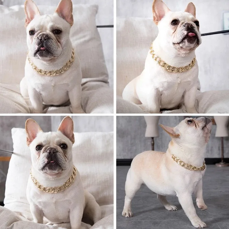 Dog Necklace Pet Chain Collar Fashion Cool Plastic Adjustable Gold and Silver Puppy Chain Pet Chain Necklace for Cats and Dogs
Dog Necklace Pet Chain Collar Fashion Cool Plastic Adjustable Gold and Silver Puppy Chain Pet Chain Necklace for Cats and Dogs