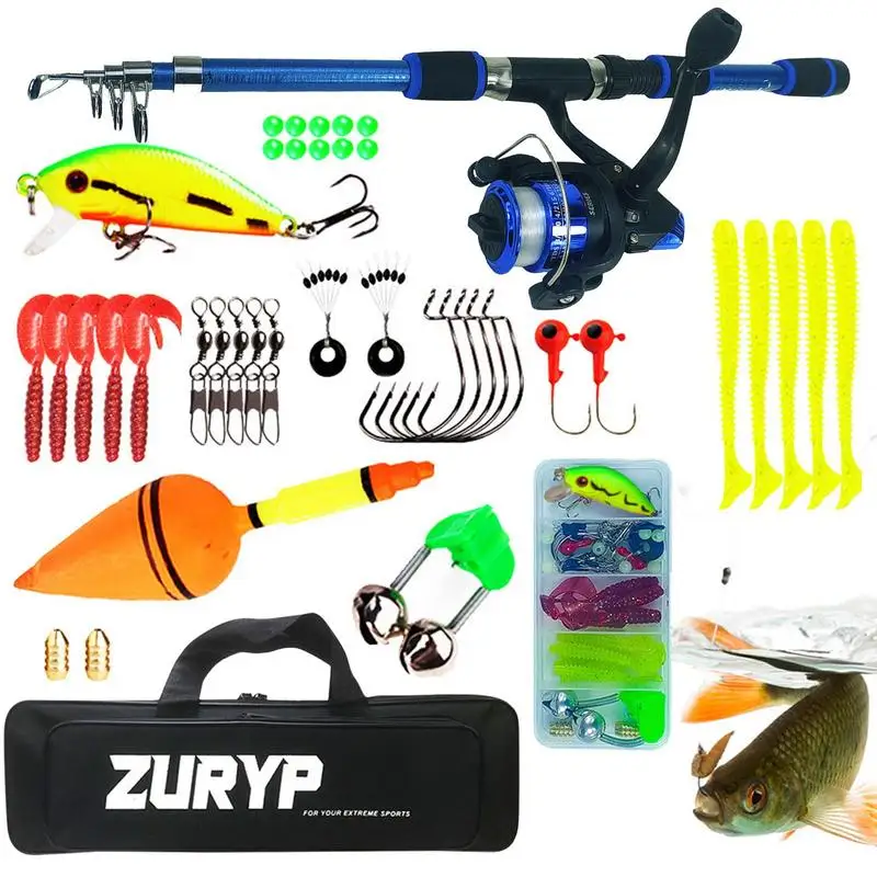 Fishing Rod Reel Fishing Combo Rod And Reel Telescopic For Kids Portable Fishing Gear Set With Fishing Line Carry Bag For Women 
Fishing Rod Reel Fishing Combo Rod And Reel Telescopic For Kids Portable Fishing Gear Set With Fishing Line Carry Bag For Women