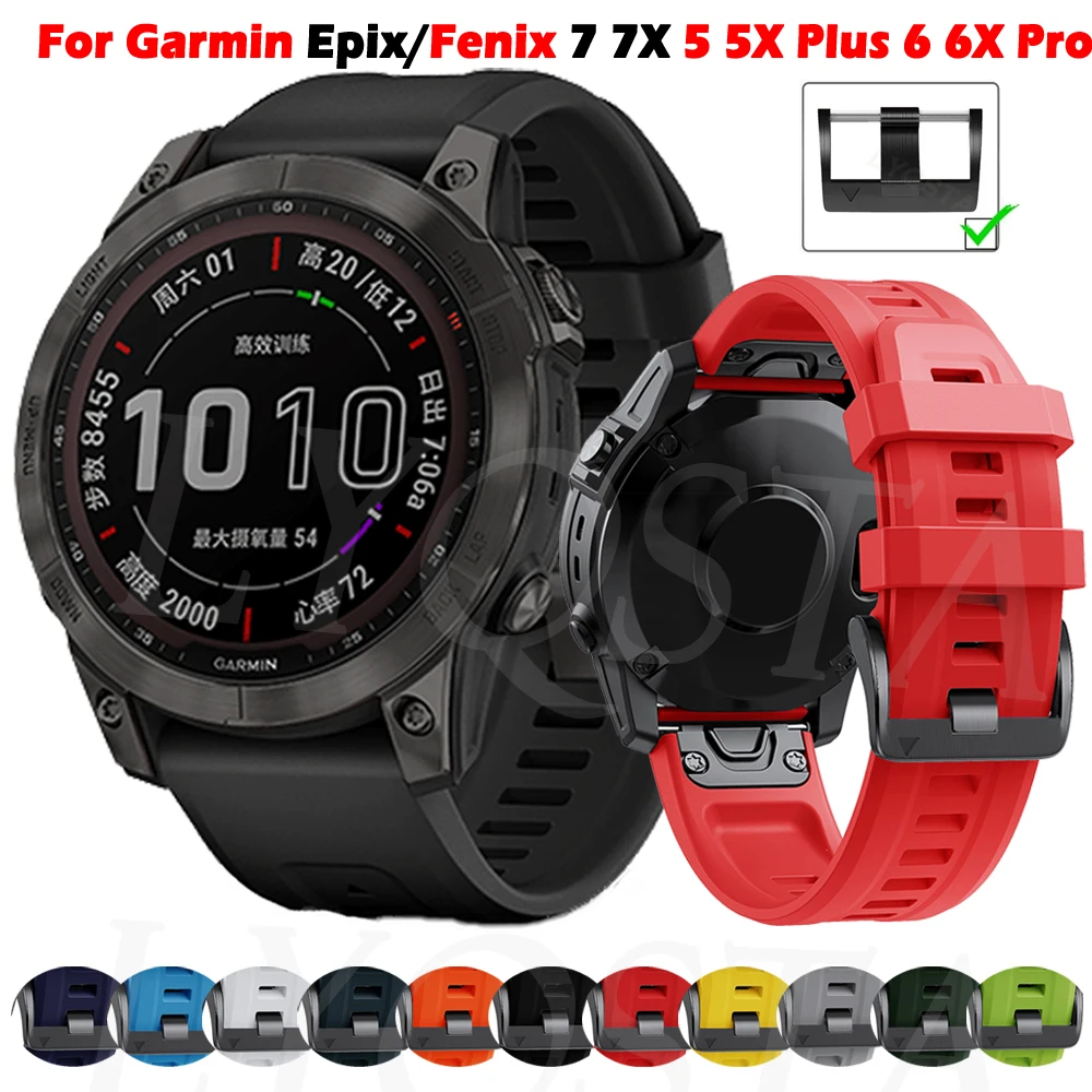 Ремешок силиконовый для Garmin Fenix 7X 7 6X 6 Pro 5X 5 Plus 3 3HR MK1 Forerunner 935 945, 22 26 мм
Ремешок силиконовый для Garmin Fenix 7X 7 6X 6 Pro 5X 5 Plus 3 3HR MK1 Forerunner 935 945, 22 26 мм