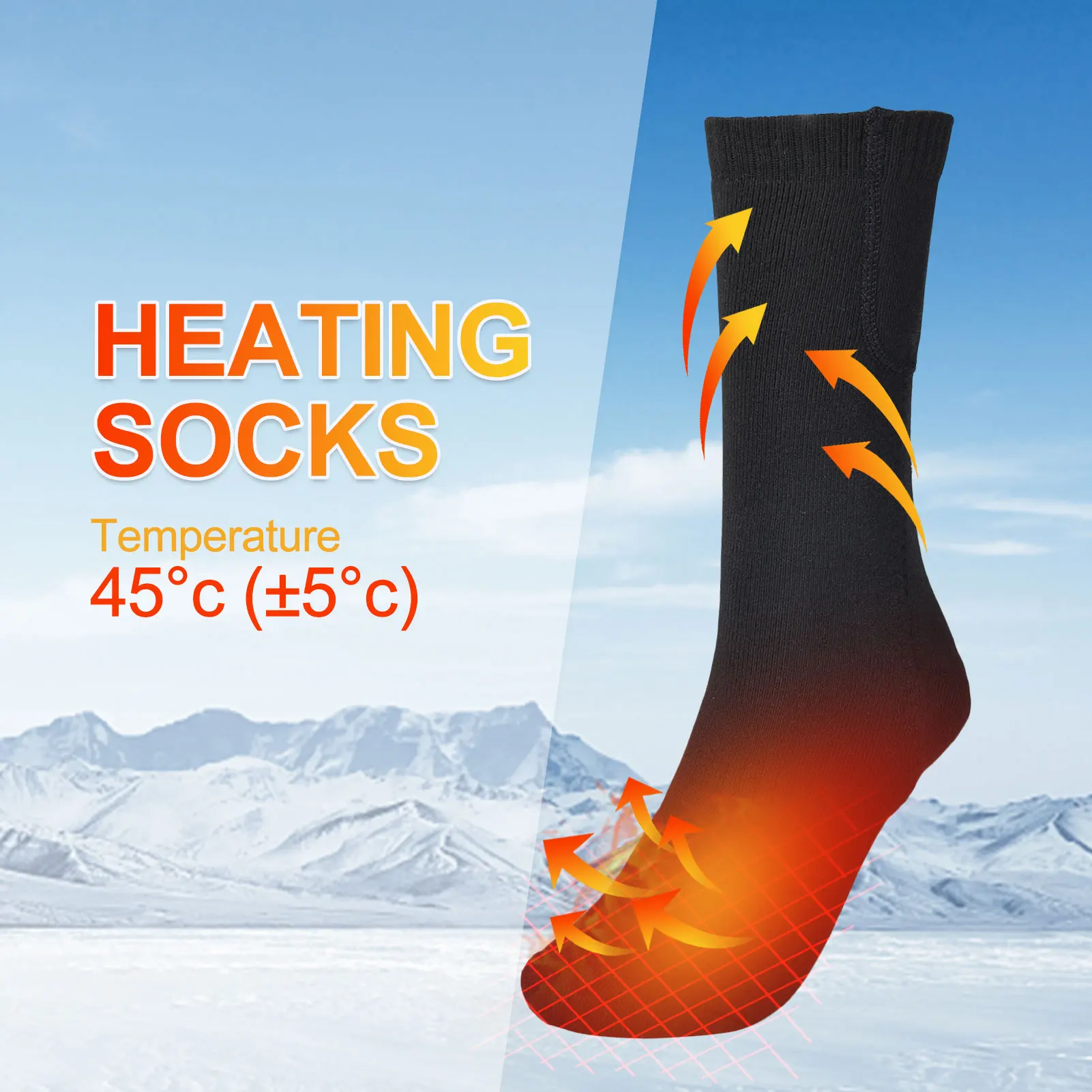 Electric Warmer Socks Heated Socks Sport Ski Socks Winter Foot Warmer Electric Warming Sock Men Women (no Battery)
Electric Warmer Socks Heated Socks Sport Ski Socks Winter Foot Warmer Electric Warming Sock Men Women (no Battery)