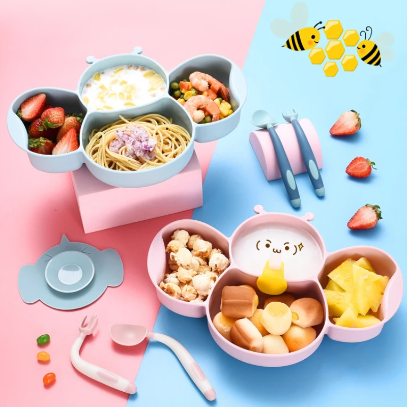Cute Cartoon Bee Shape Baby Feeding Plate Sucker Bowl Tableware Sets Baby Spoon and Fork Toddler Utensil Baby Eating Dinnerware
Cute Cartoon Bee Shape Baby Feeding Plate Sucker Bowl Tableware Sets Baby Spoon and Fork Toddler Utensil Baby Eating Dinnerware