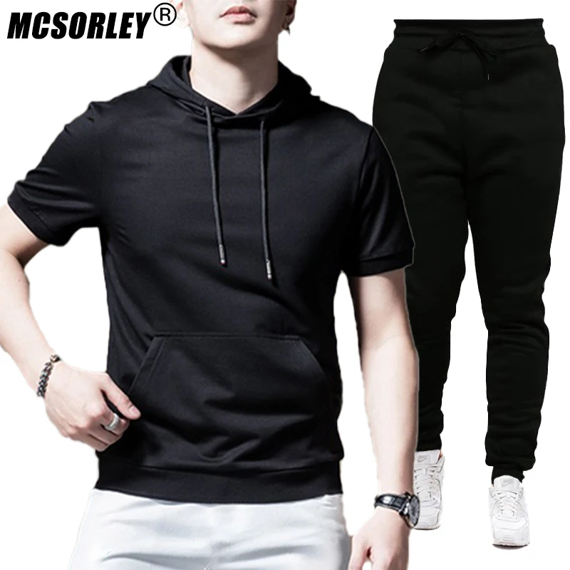 MCSORLEY Brand 2022 Men's Tracksuit Gym Fitness Muscle Clothing Jogging Sport Short Sleeve Hoodies Sweatpants Set 2 Pieces Sets
MCSORLEY Brand 2022 Men's Tracksuit Gym Fitness Muscle Clothing Jogging Sport Short Sleeve Hoodies Sweatpants Set 2 Pieces Sets