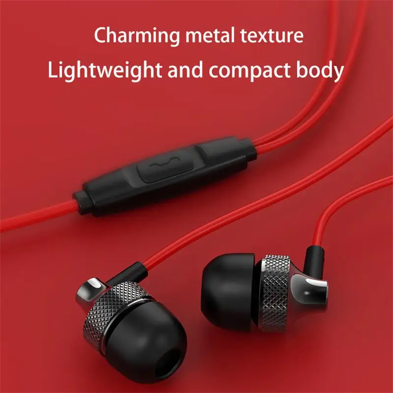 

Wire-controlled Headphones With Microphone Ergonomic In-ear Hi-Fi Music Sports Earbuds Gaming Headset