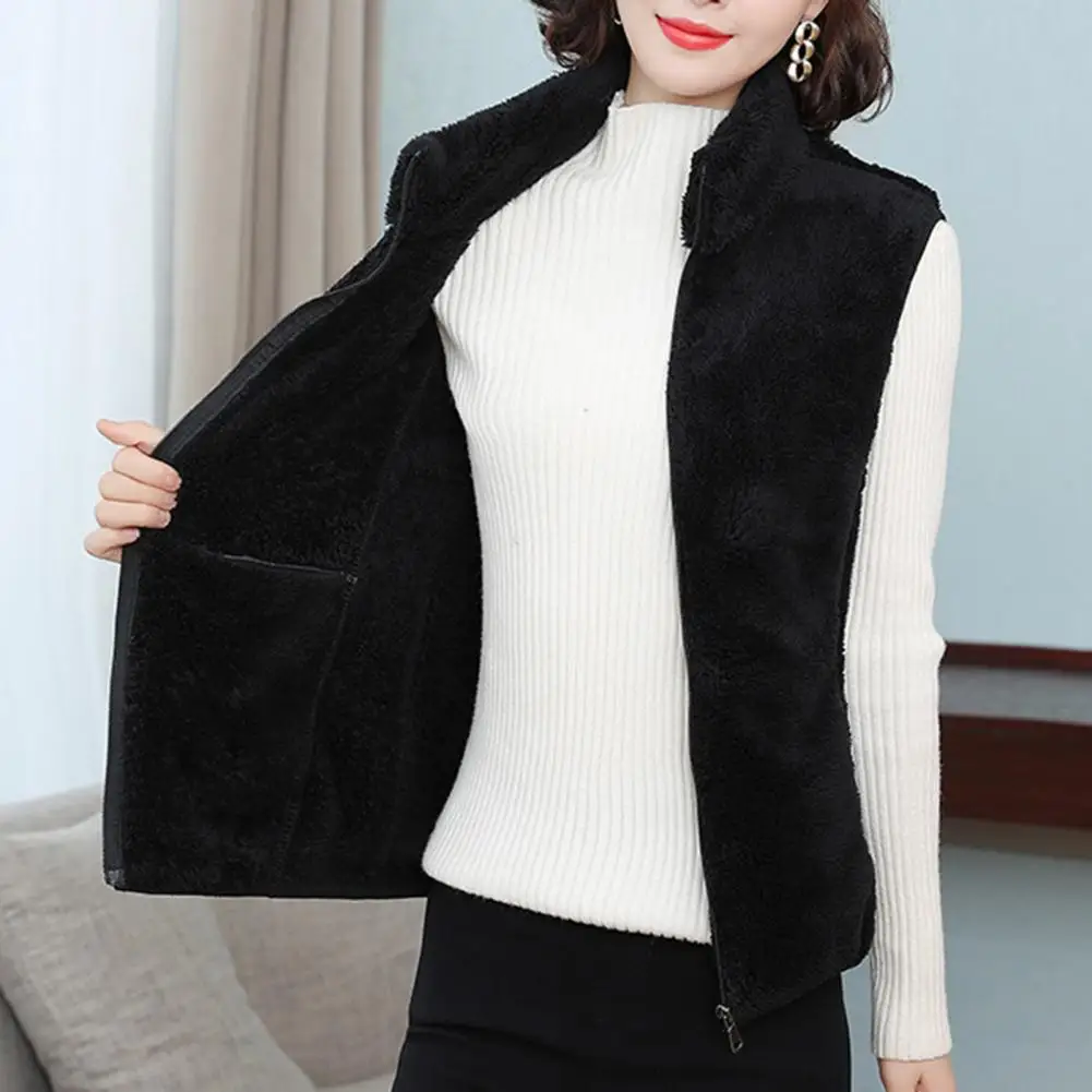Women Winter Waistcoat Cozy Stylish Women's Plush Waistcoat Warm Sleeveless Vest with Stand Collar Pockets for Autumn
Women Winter Waistcoat Cozy Stylish Women's Plush Waistcoat Warm Sleeveless Vest with Stand Collar Pockets for Autumn