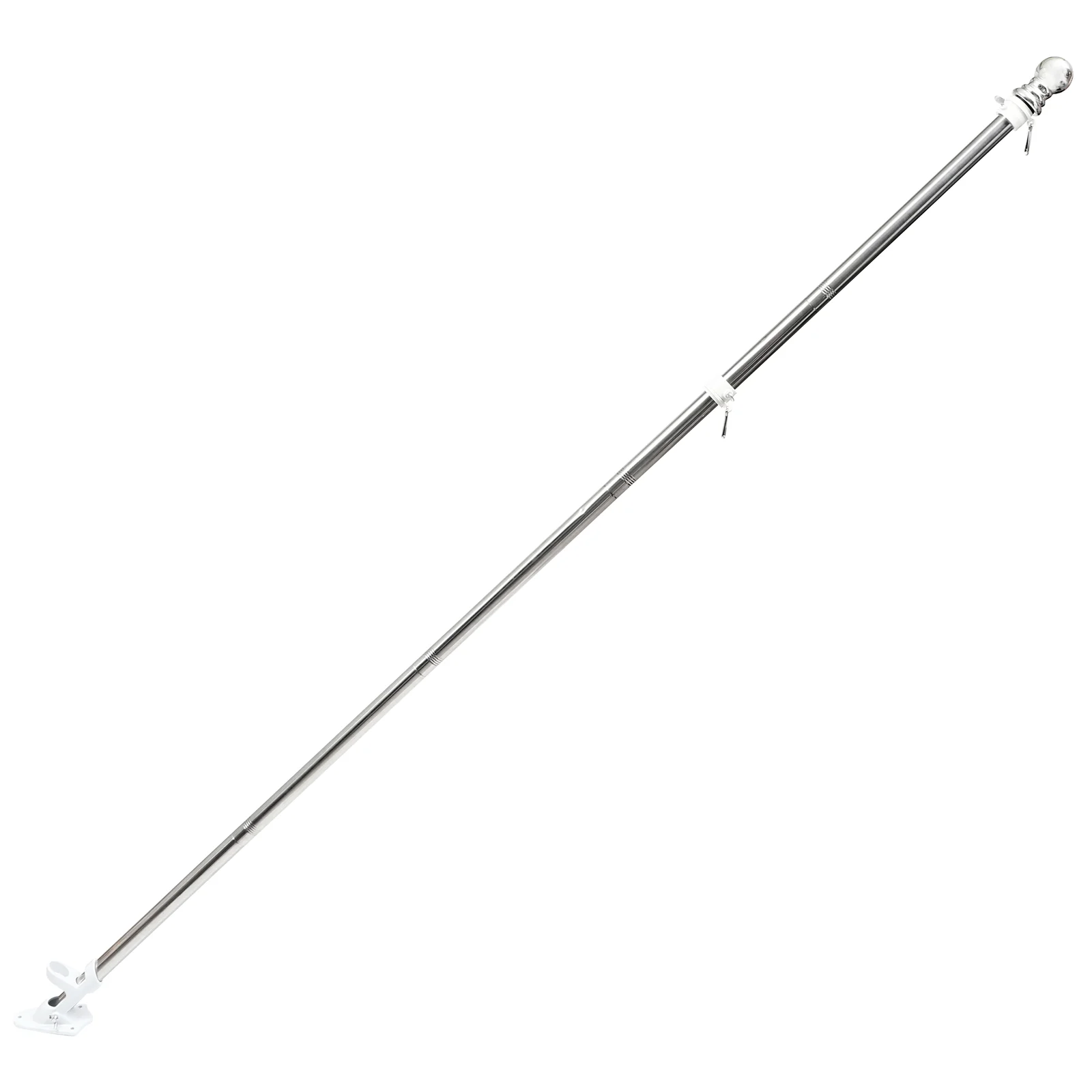 6pcs 1.8m Flag Pole Set Stainless Steel Flagpole with Bracket and Buckles
6pcs 1.8m Flag Pole Set Stainless Steel Flagpole with Bracket and Buckles