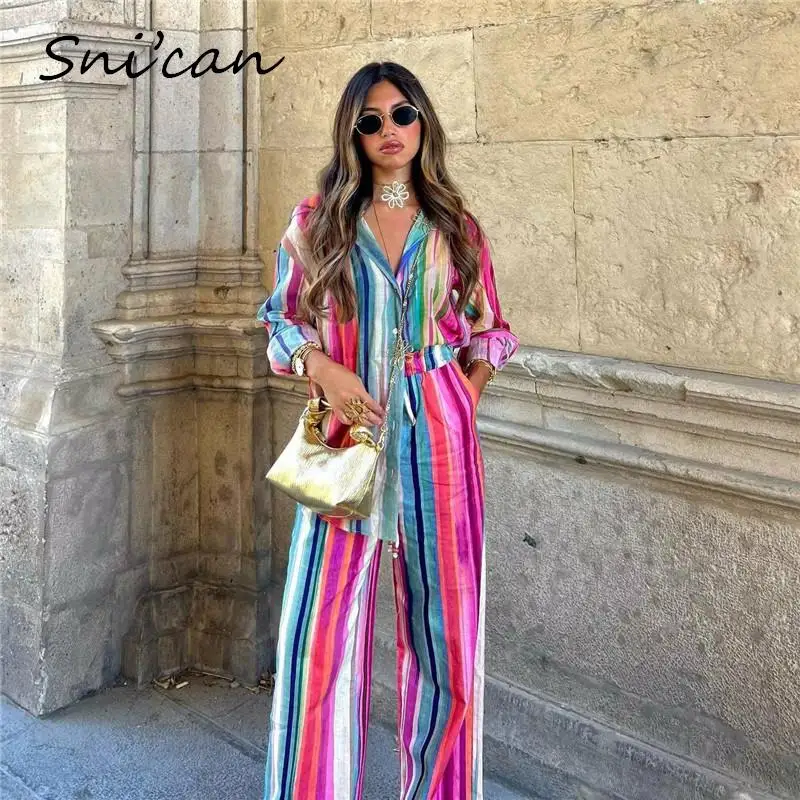 Red Blue Rainbow Striped Blouse Fashion Summer Oversize Loose Office Ladies Shirts Vintage Loose Holiday Female Tops Outwear New
Red Blue Rainbow Striped Blouse Fashion Summer Oversize Loose Office Ladies Shirts Vintage Loose Holiday Female Tops Outwear New