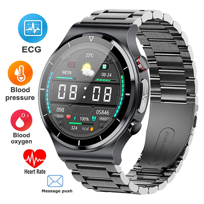 New ECG PPG Smart Watch Men Wireless Charging Body Temperature Waterproof Smartwatch With Heart Rate SPO2 Sports Health Tracker
New ECG PPG Smart Watch Men Wireless Charging Body Temperature Waterproof Smartwatch With Heart Rate SPO2 Sports Health Tracker