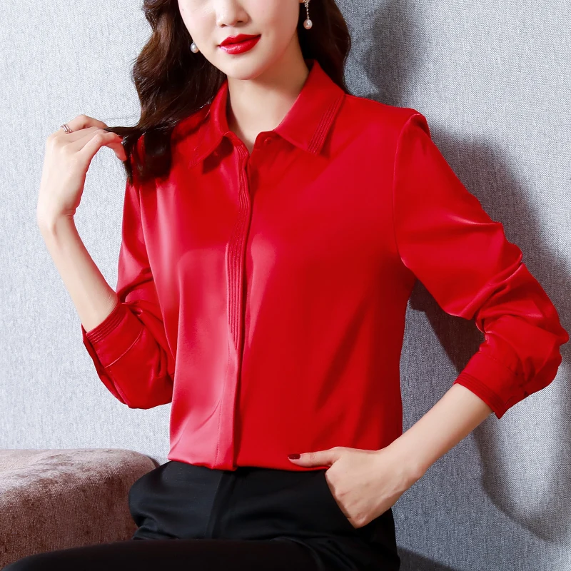 Chiffon Women's Blouse Solid Silk Girl Shirt Summer Long Sleeve Top Fashion Spring Clothing Casual Lady Houthion
Chiffon Women's Blouse Solid Silk Girl Shirt Summer Long Sleeve Top Fashion Spring Clothing Casual Lady Houthion