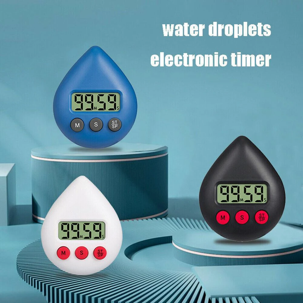 Water Drop Digital Kitchen Timer Three Color Splash Proof Energy Saver Digital Timer Cooking Shower Study Stopwatch Alarm Clock
Water Drop Digital Kitchen Timer Three Color Splash Proof Energy Saver Digital Timer Cooking Shower Study Stopwatch Alarm Clock