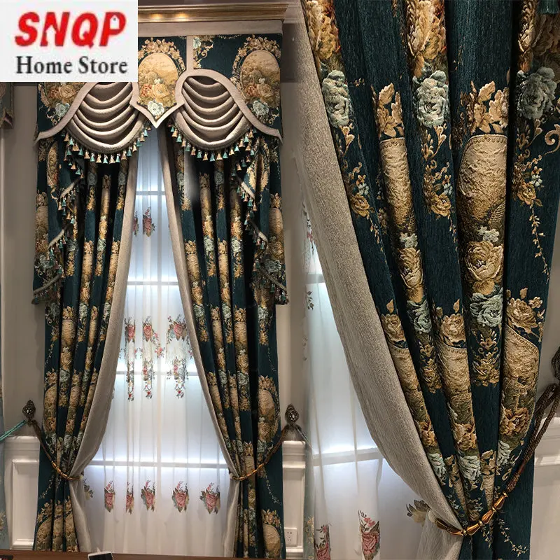 European-style Curtainsfor Living Room Bedroom High-end Velvet Stitching Curtain valance Curtain Finished Products Customization
European-style Curtainsfor Living Room Bedroom High-end Velvet Stitching Curtain valance Curtain Finished Products Customization
