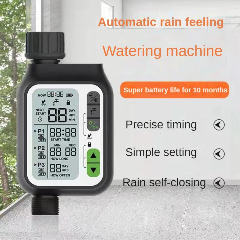 

Smart Gardening Timer Waterer Digital Irrigation Timer Rain Sensor Automatic Garden Watering System 3 Separate Water Programs